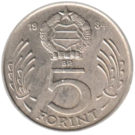 Preview 5 Forint, 1984 reverse