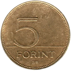 Preview 5 Forint, 1994 reverse