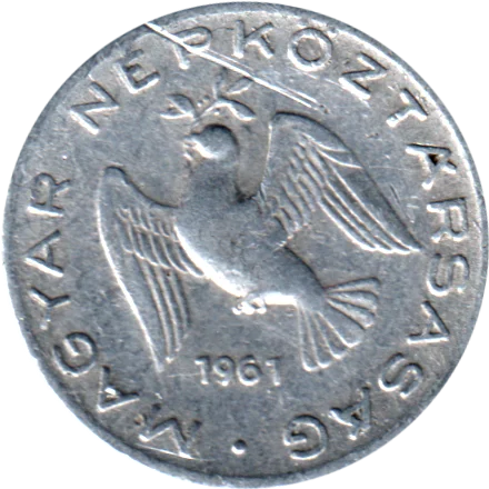 10 fillér, 1961 Obverse