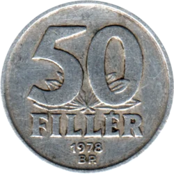 Preview 50 fillér, 1978 reverse