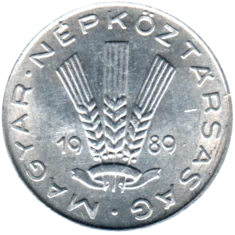 Preview 20 fillér, 1989 obverse