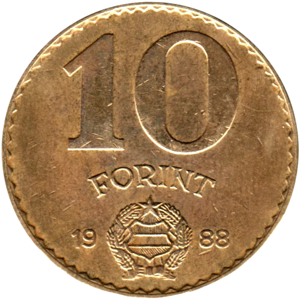 10 Forint, 1988 Reverse