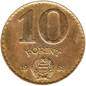 Preview 10 Forint, 1988 reverse