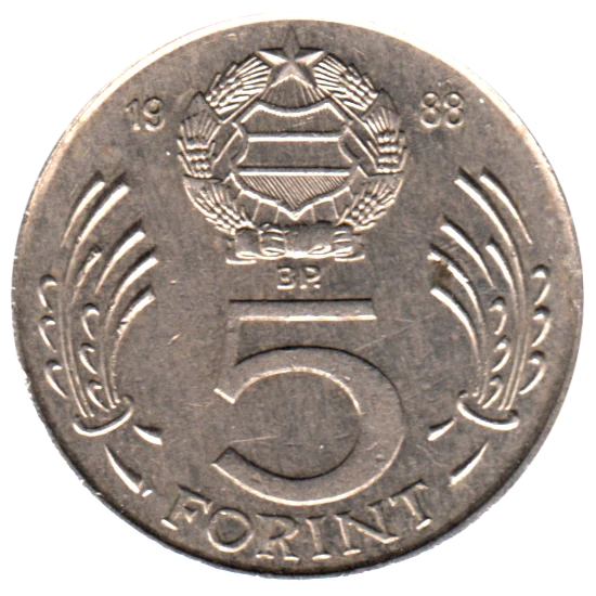 5 Forint, 1988 Reverse