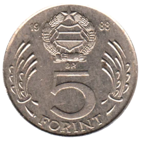 Preview 5 Forint, 1988 reverse