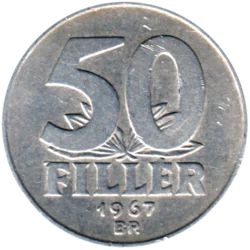 Preview 50 fillér, 1967 reverse