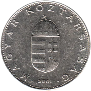 Preview 10 Forint, 2001 obverse