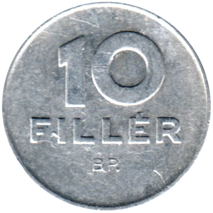 10 fillér, 1974 Reverse