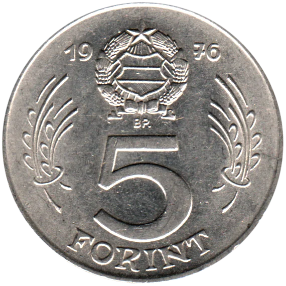 5 Forint, 1976 Reverse
