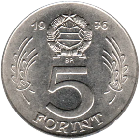 Preview 5 Forint, 1976 reverse