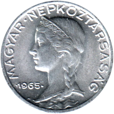 5 fillér, 1965 Obverse