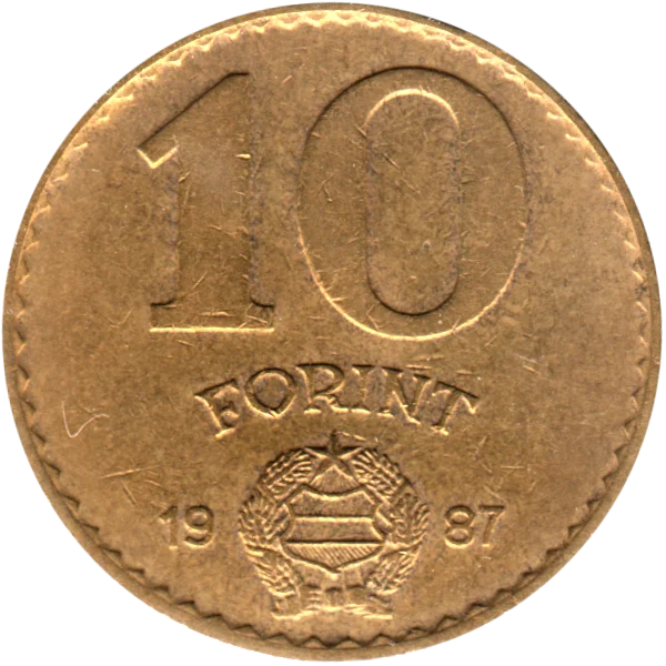 10 Forint, 1987 Reverse