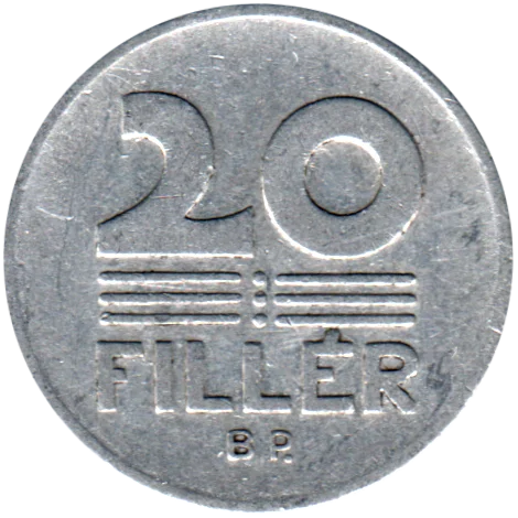 20 fillér, 1971 Reverse