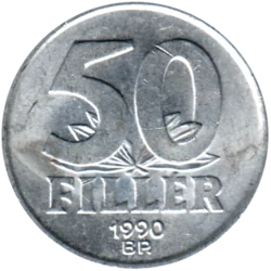 Preview 50 fillér, 1990 reverse