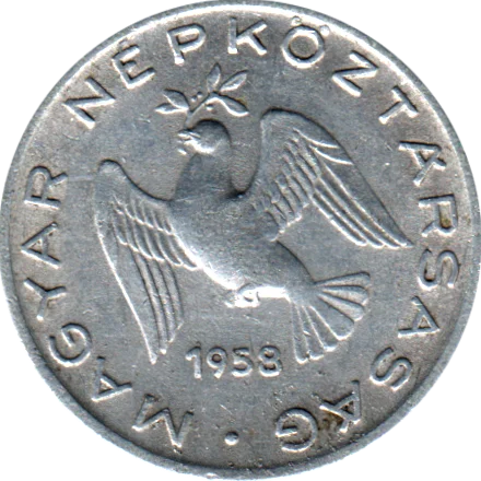 10 fillér, 1958 Obverse