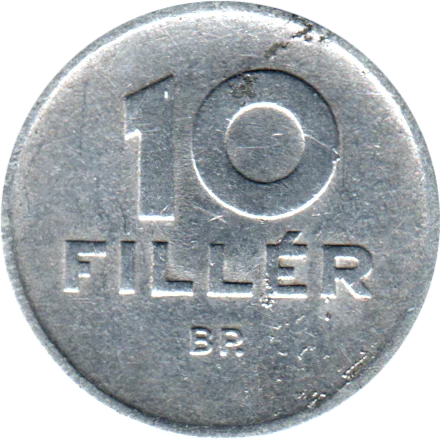 10 fillér, 1958 Reverse
