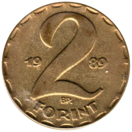 Preview 2 Forint, 1989 reverse