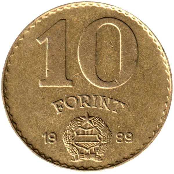 10 Forint, 1989 Reverse