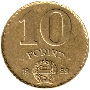 Preview 10 Forint, 1989 reverse
