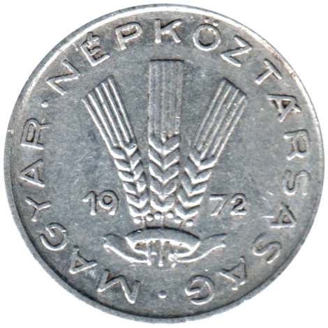 20 fillér, 1972 Obverse