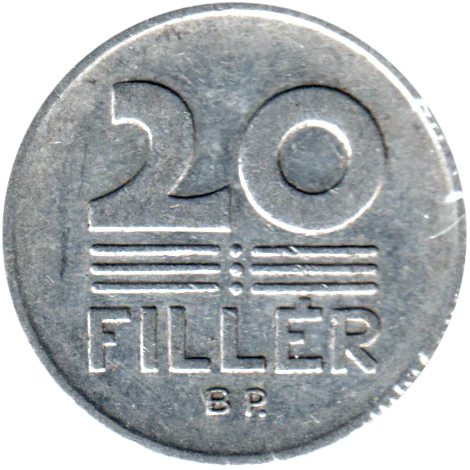 20 fillér, 1972 Reverse