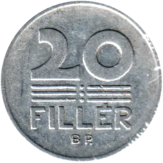 Preview 20 fillér, 1972 reverse