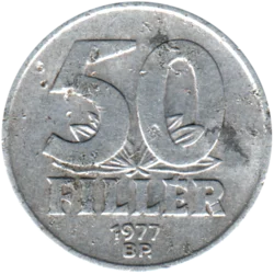 Preview 50 fillér, 1977 reverse