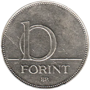 Preview 10 Forint, 2002 reverse