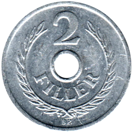 2 fillér, 1963 Reverse