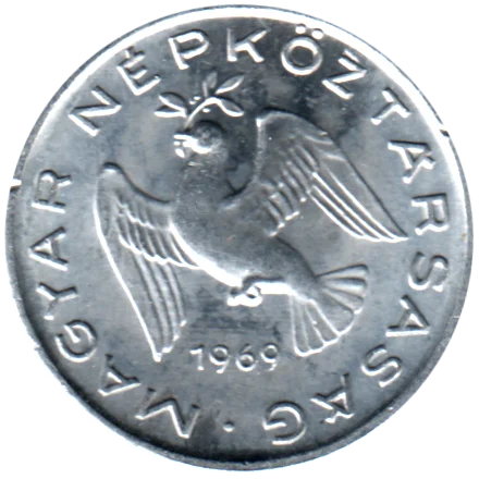 10 fillér, 1969 Obverse