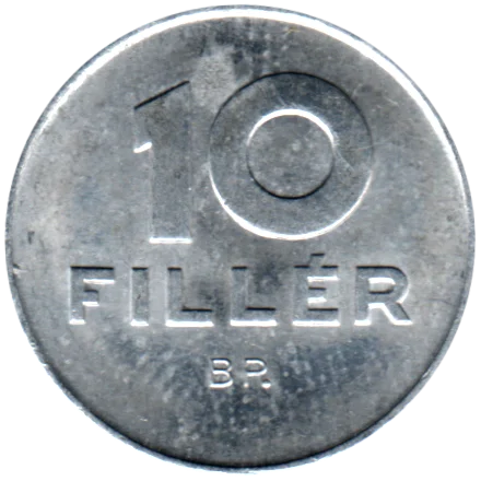 10 fillér, 1969 Reverse