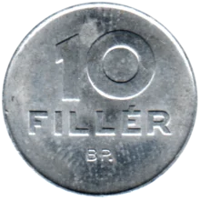 Preview 10 fillér, 1969 reverse
