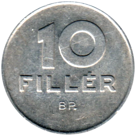 10 fillér, 1975 Reverse