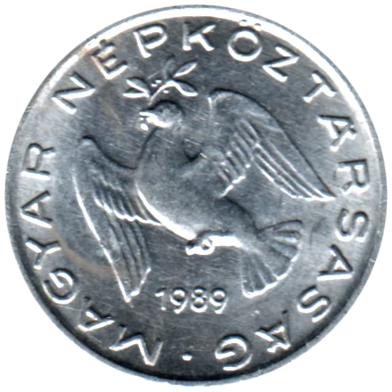 10 fillér, 1989 Obverse