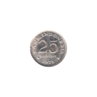 Preview 25 Rupiah, 1971 reverse