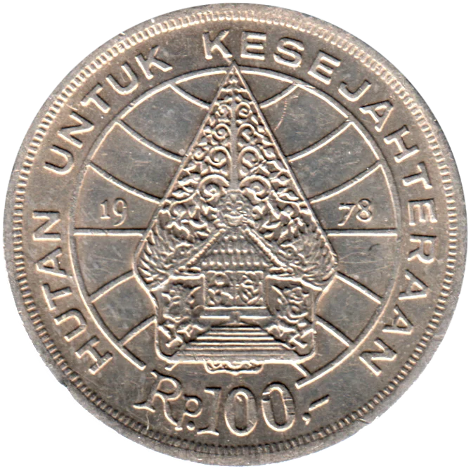 100 Rupiah, 1978 Obverse