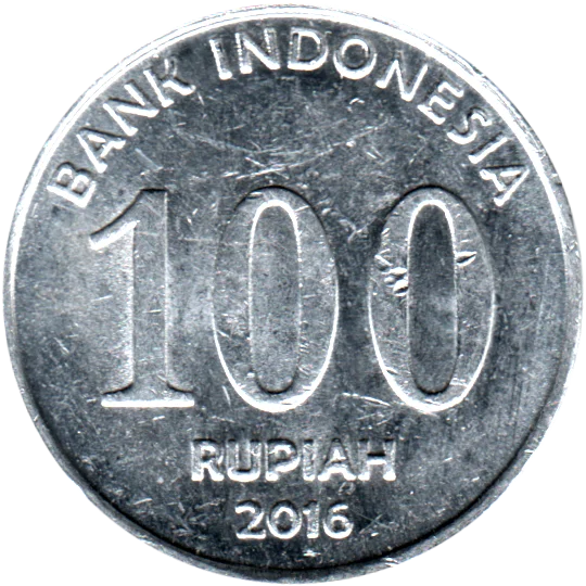 100 Rupiah, 2016 Reverse