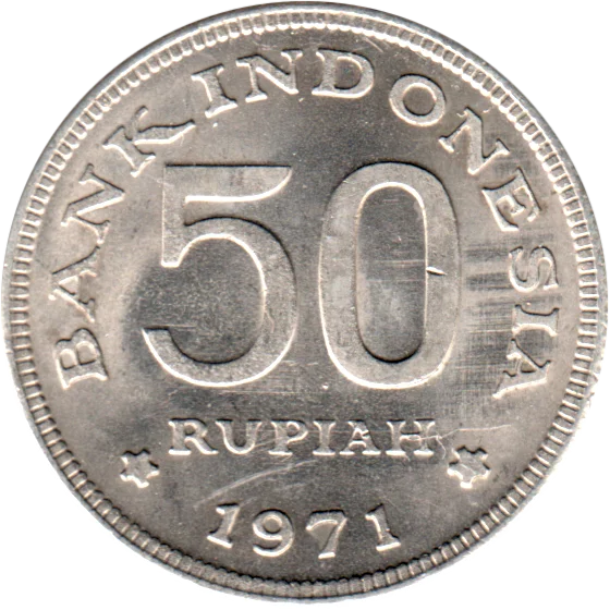 50 Rupiah, 1971 Reverse
