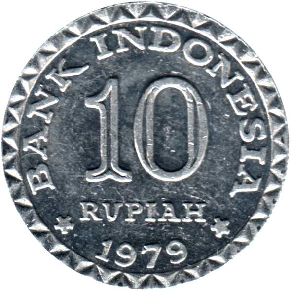 10 Rupiah, 1979 Reverse