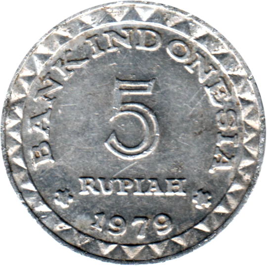 5 Rupiah, 1979 Reverse