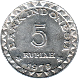 Preview 5 Rupiah, 1979 reverse
