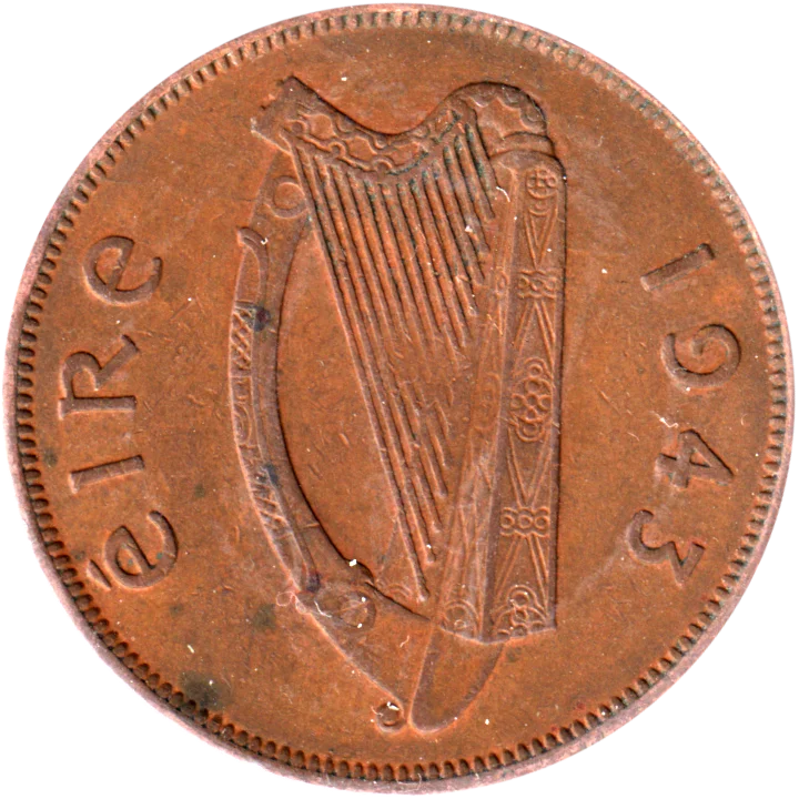 1 pingin, 1943 Obverse