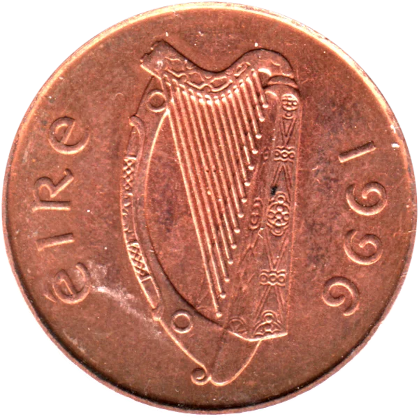 2 pinginí, 1996 Obverse