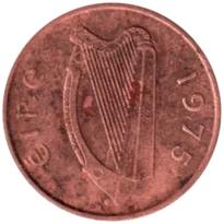 Preview ½ pingin, 1975 obverse