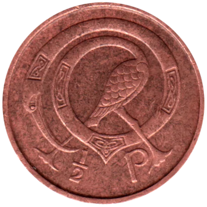 ½ pingin, 1975 Reverse