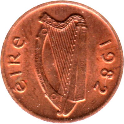 Preview ½ pingin, 1982 obverse