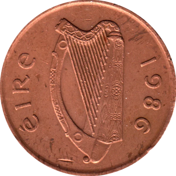 2 pinginí, 1986 Obverse