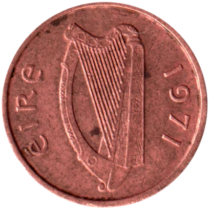 ½ pingin, 1971 Obverse