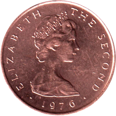 ½ penny, 1976 Obverse