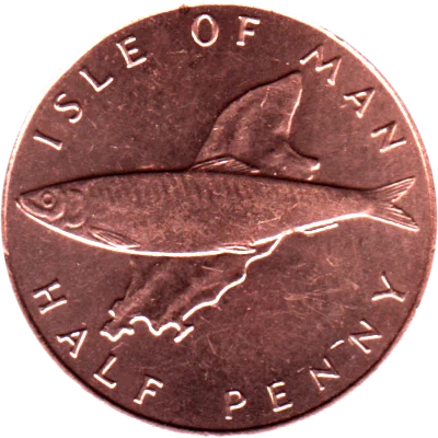 ½ penny, 1976 Reverse